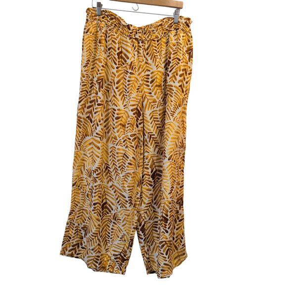 ANTHROPOLOGIE‎ Pull On Printed Pants XL Wide Leg Viscose Vacation Summer Coastal - Picture 5 of 9